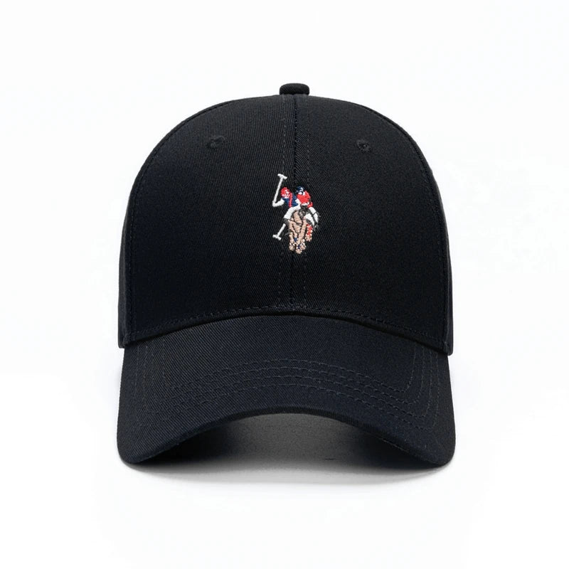 U.S.Polo Assn. Color Logo Thick Hard Top Baseball Cap Men And Women Cotton Spring And Autumn Sunshade Caps