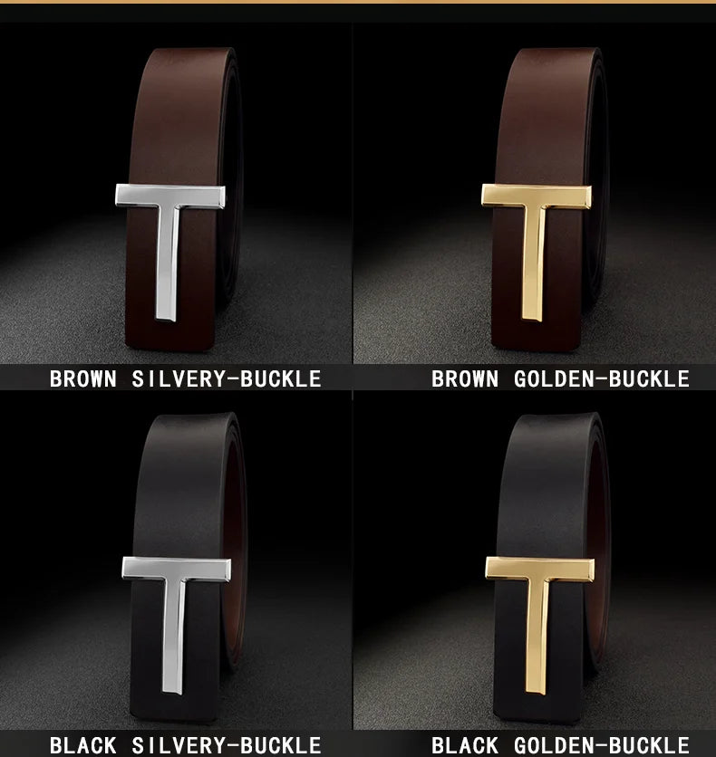 New Men's Belt High Quality Designer Belts Men Fashion Letter Luxury Famous Leather Belt Jeans Cowskin Waist Strap 3.7cm