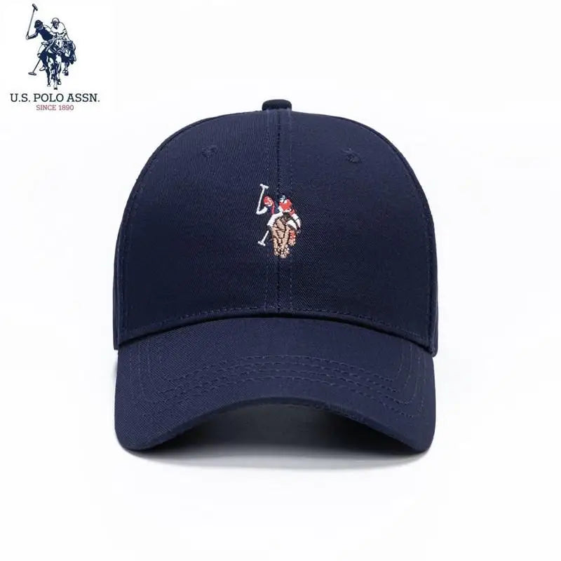 U.S.Polo Assn. Color Logo Thick Hard Top Baseball Cap Men And Women Cotton Spring And Autumn Sunshade Caps