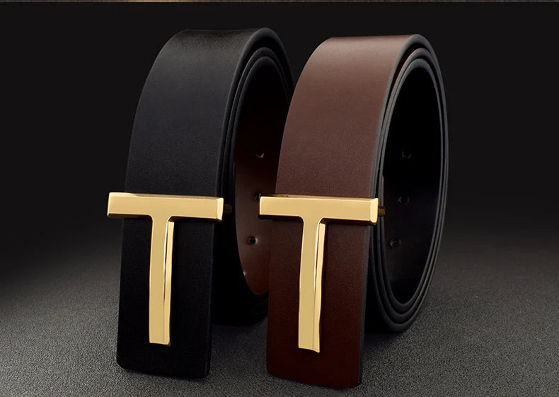 New Men's Belt High Quality Designer Belts Men Fashion Letter Luxury Famous Leather Belt Jeans Cowskin Waist Strap 3.7cm