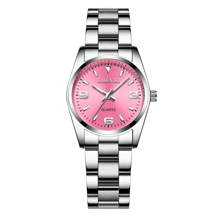 CHENXI Fashion Casual Watches For Women Top Luxury Brand Quartz Watch Elegant Dress Ladies Stainless Steel Wristwatches Clock