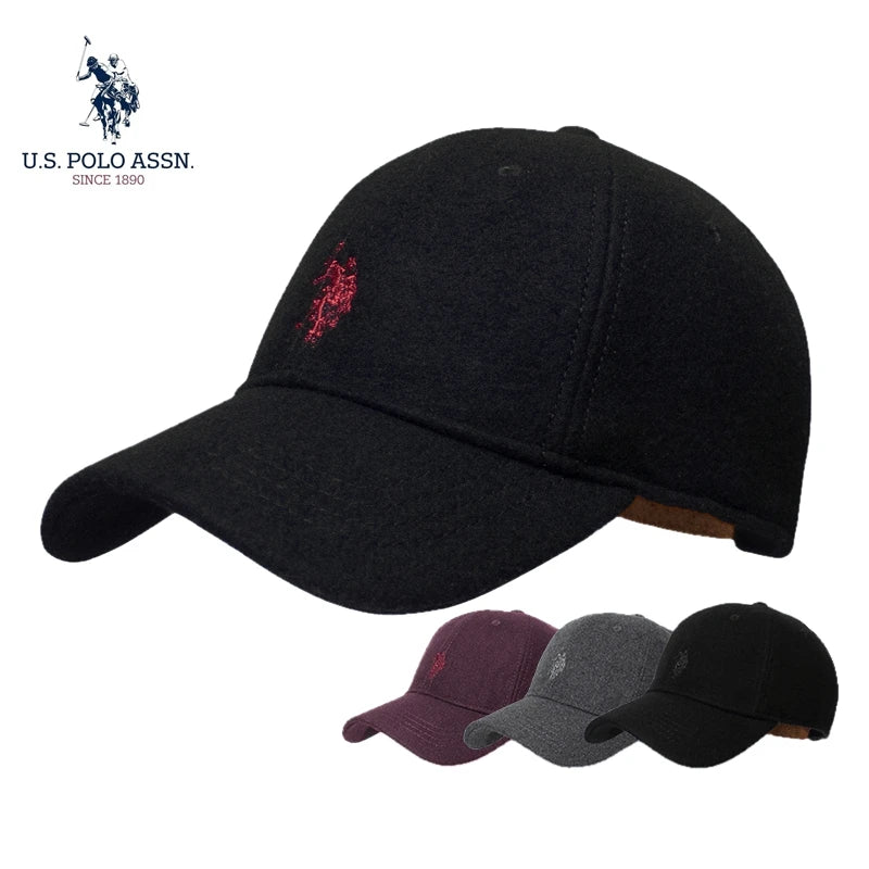 U.S.Polo Assn. Color Logo Thick Hard Top Baseball Cap Men And Women Cotton Spring And Autumn Sunshade Caps