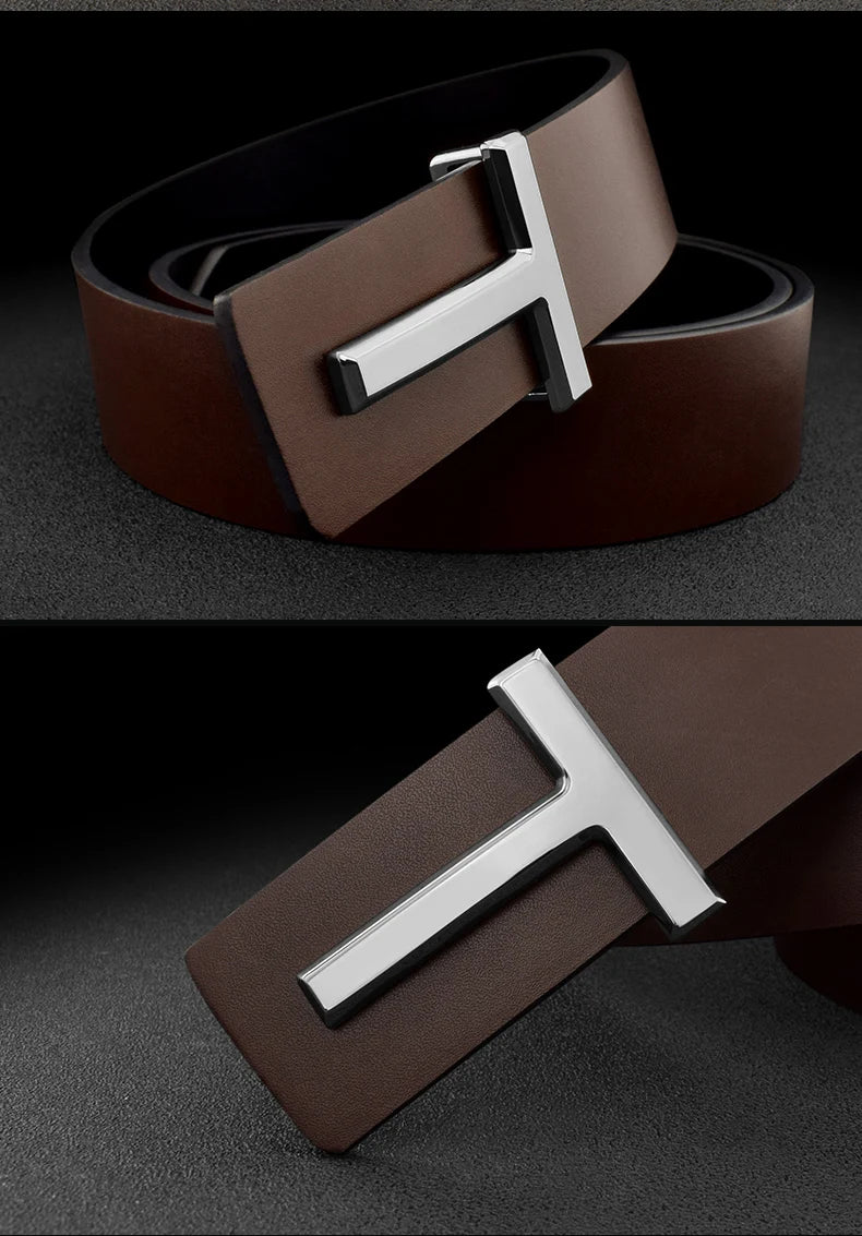 New Men's Belt High Quality Designer Belts Men Fashion Letter Luxury Famous Leather Belt Jeans Cowskin Waist Strap 3.7cm