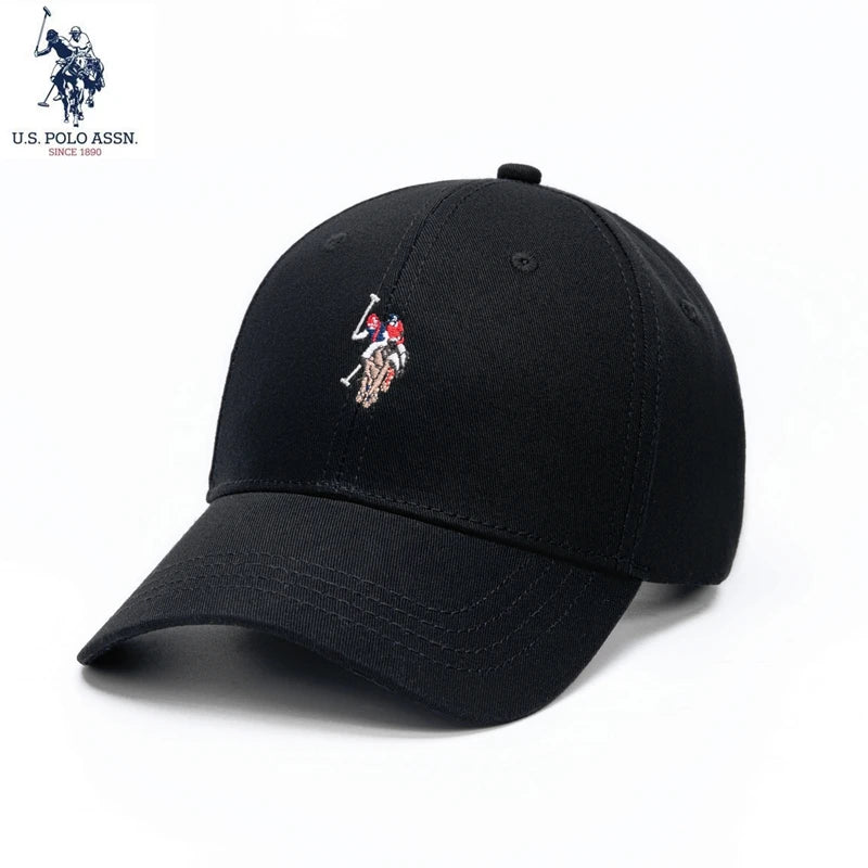 U.S.Polo Assn. Color Logo Thick Hard Top Baseball Cap Men And Women Cotton Spring And Autumn Sunshade Caps