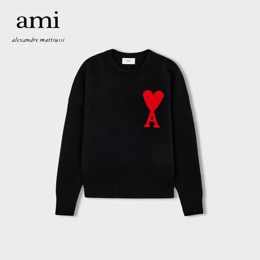 2025 New The Luxury Brand Man AMI Sweater Classic Warm friend Pullover Sweater