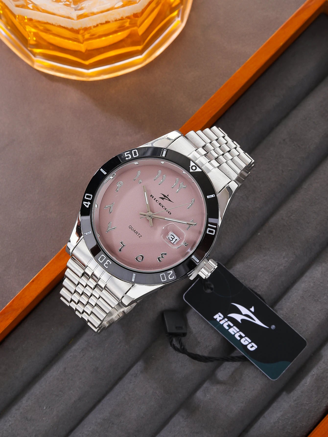 Quartz Watch Large Dial Luxury Business Date Stainless Steel Round Quartz Men Wristwatch Reloj Masculino for Daily Wear