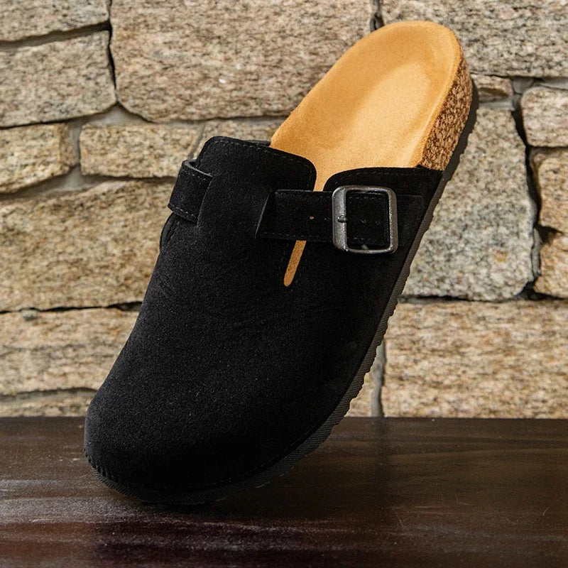 Fashion Men Mules Shoe with Arch Support Unisex Classic Beach Birkenstok Mens Shoes Men's Suede Sandals Retro Cork Clogs Тапочки