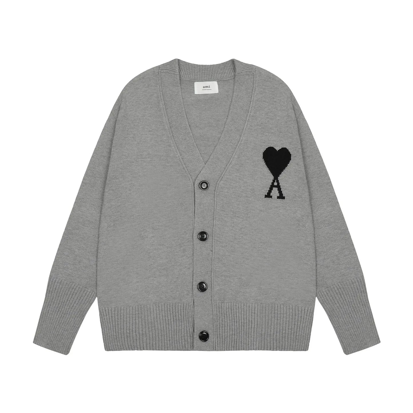 2025 New Luxury Brand Man Man Heart embroiered Cardigan swathe Classic Warm friend Sweater Amiparis Fashion Sweater