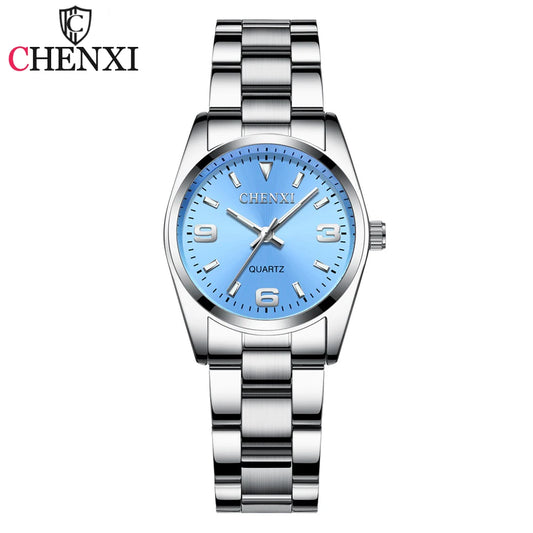 CHENXI Fashion Casual Watches For Women Top Luxury Brand Quartz Watch Elegant Dress Ladies Stainless Steel Wristwatches Clock