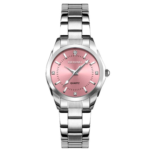 Luxury Woman Wristwatch Waterproof Luminous Stainless Steel Watch For Ladies High Quality Pink Diamond Quartz Women Watches