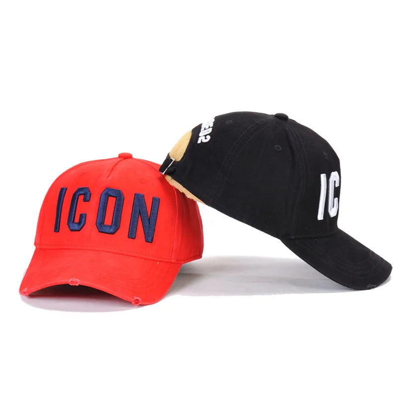 Simple style Black Men's Cap Red Embroidery Mens Designer Hats Fashion Hip-Hop Baseball Caps Men Breathable Summer Mesh Cap Male