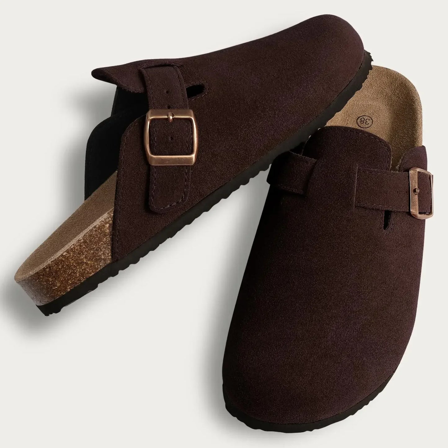 Fashion Men Mules Shoe with Arch Support Unisex Classic Beach Birkenstok Mens Shoes Men's Suede Sandals Retro Cork Clogs Тапочки