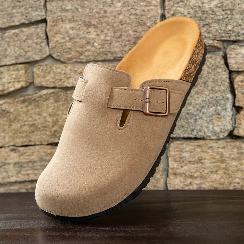 Fashion Men Mules Shoe with Arch Support Unisex Classic Beach Birkenstok Mens Shoes Men's Suede Sandals Retro Cork Clogs Тапочки