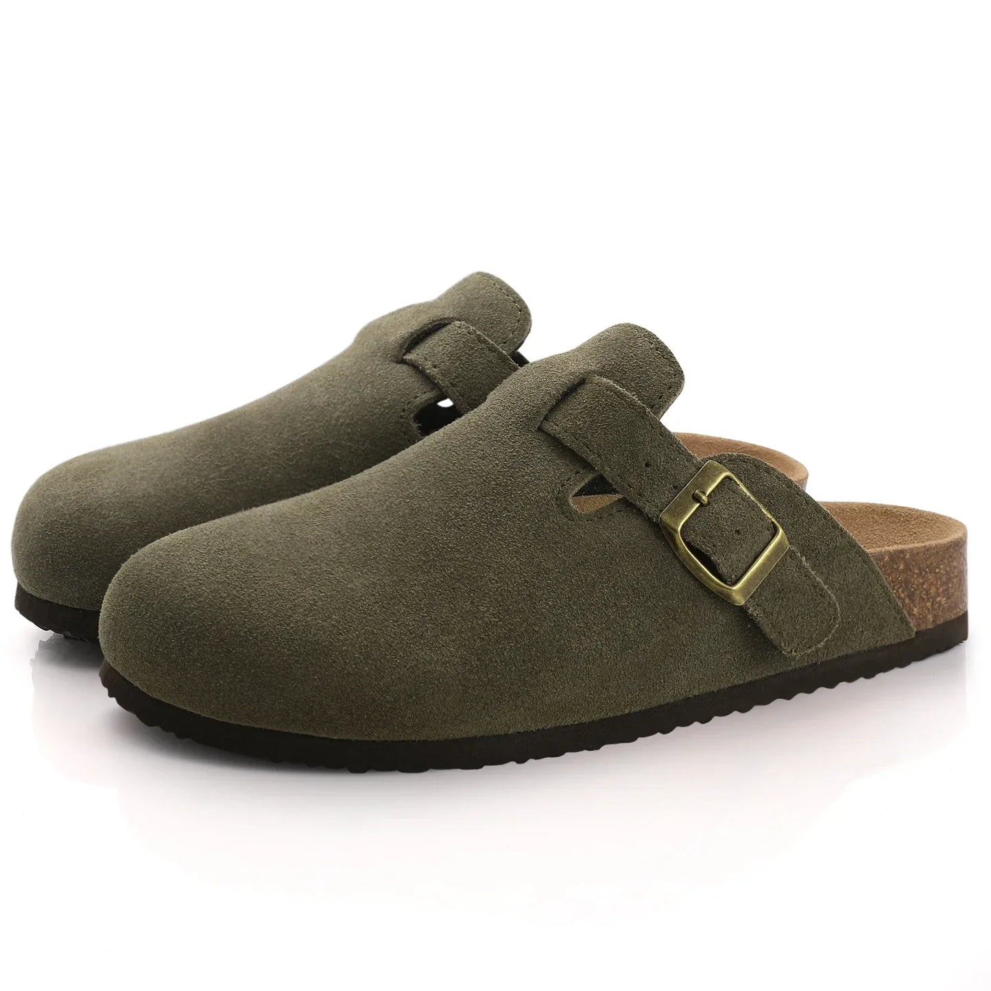 Fashion Men Mules Shoe with Arch Support Unisex Classic Beach Birkenstok Mens Shoes Men's Suede Sandals Retro Cork Clogs Тапочки