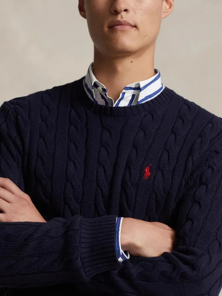 Luxury Brand Men Women Winter Cashmere Sweater Classic Crew Neck Ralph Lauren Knit Ralph Lauren Pullover