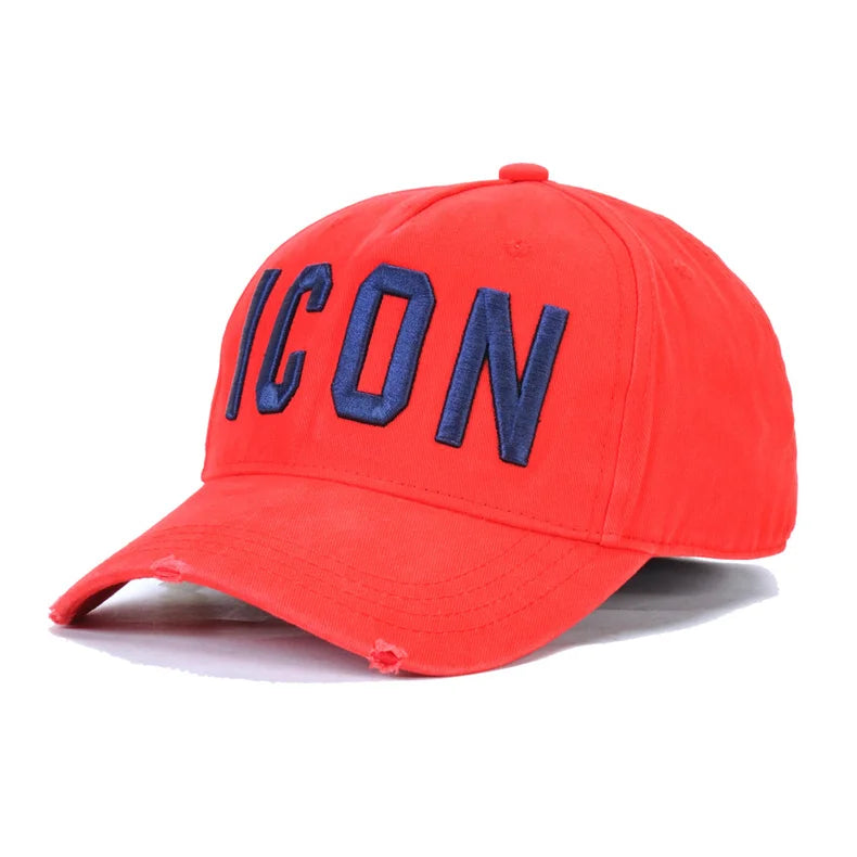 Simple style Black Men's Cap Red Embroidery Mens Designer Hats Fashion Hip-Hop Baseball Caps Men Breathable Summer Mesh Cap Male