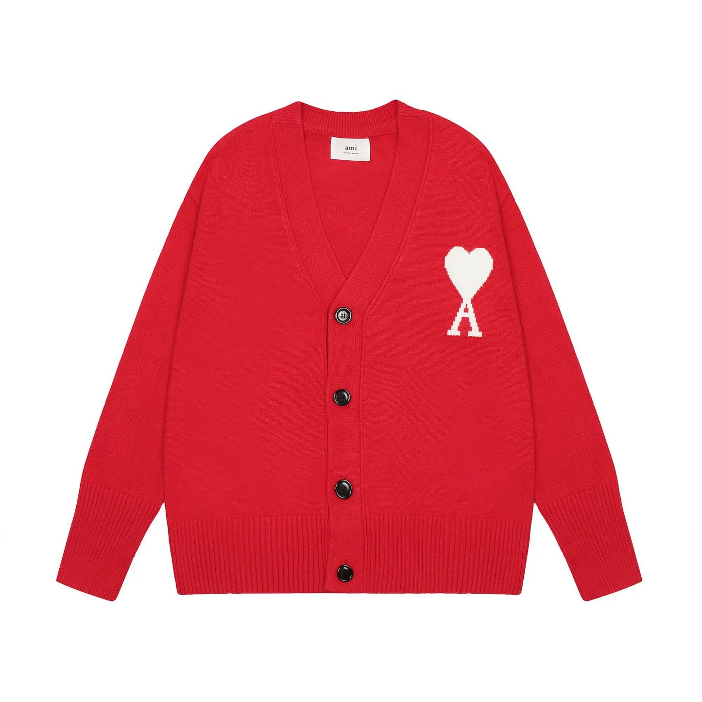 2025 New Luxury Brand Man Man Heart embroiered Cardigan swathe Classic Warm friend Sweater Amiparis Fashion Sweater